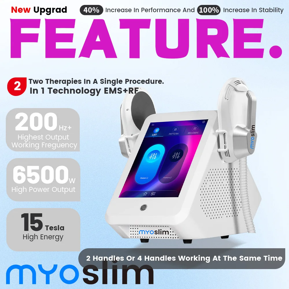 6500W Ems Sculpting Body MYOSLIM RF Fat Reduction Machine Ems Neo Electromagnetic Muscle Stimulate SPA Slimming
6500W Ems Sculpting Body MYOSLIM RF Fat Reduction Machine Ems Neo Electromagnetic Muscle Stimulate SPA Slimming