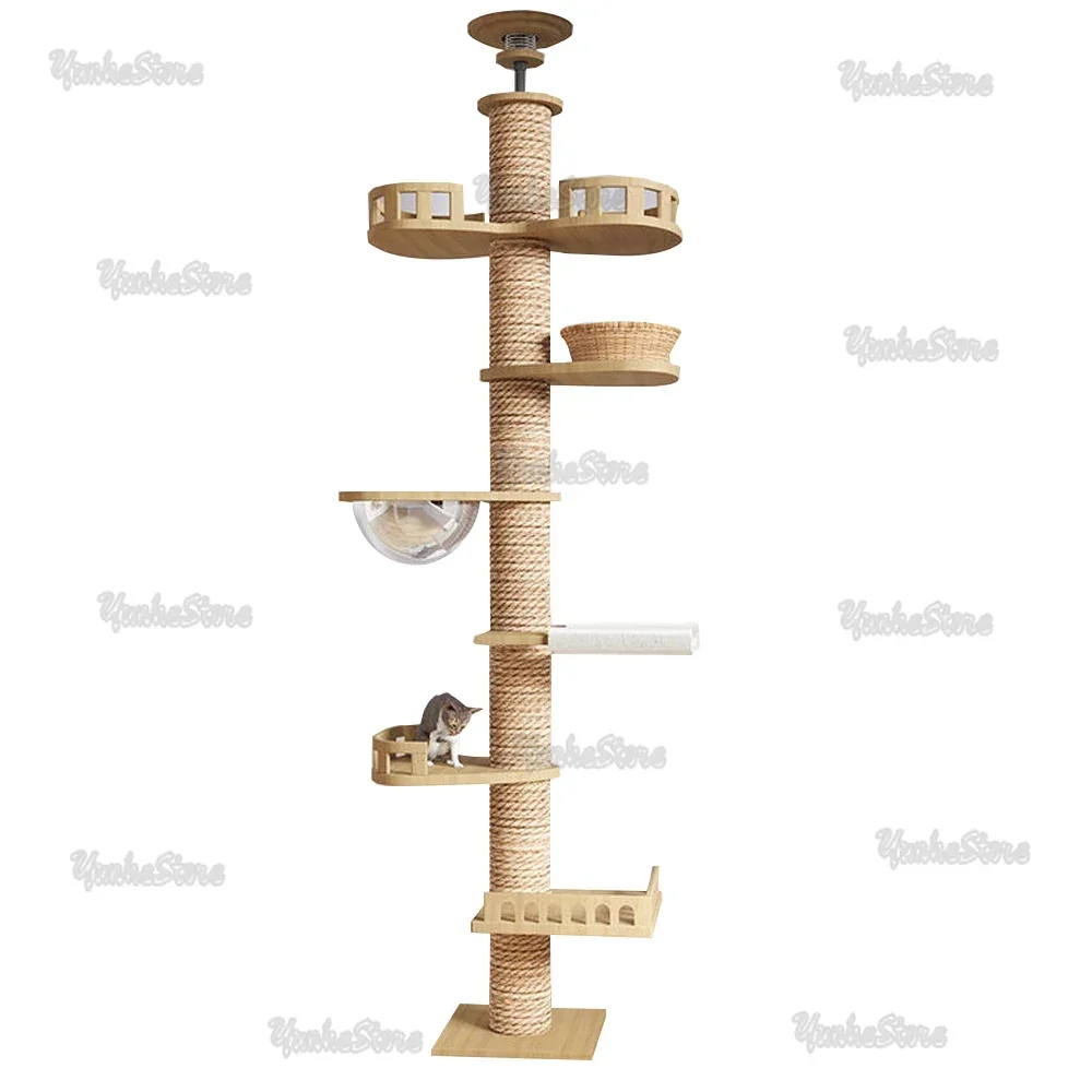 Cat Toy Source Factory Wholesale Tongtian Column Cat Climbing Frame Solid Wood Bold and Solid Wood Multifunctional
Cat Toy Source Factory Wholesale Tongtian Column Cat Climbing Frame Solid Wood Bold and Solid Wood Multifunctional