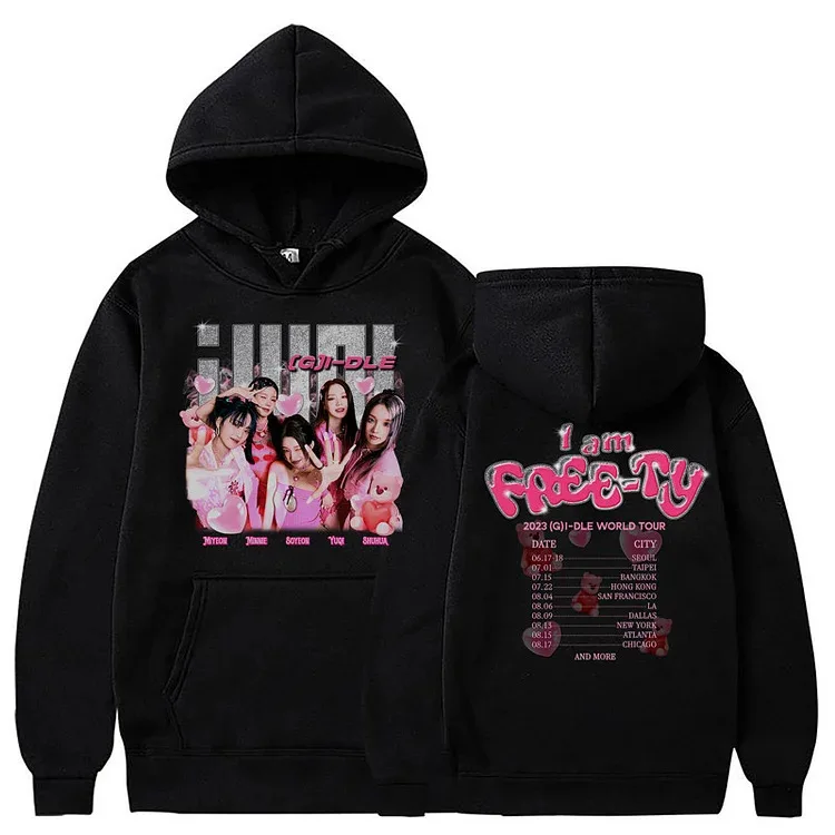 GIDLE Hoodies Kpop (G)I-DLE I Am FREE TY World Tour Hoodie Korean Streetwear Fashion Hip Hop Sweatshirt Men Women Autumn Tops
GIDLE Hoodies Kpop (G)I-DLE I Am FREE TY World Tour Hoodie Korean Streetwear Fashion Hip Hop Sweatshirt Men Women Autumn Tops