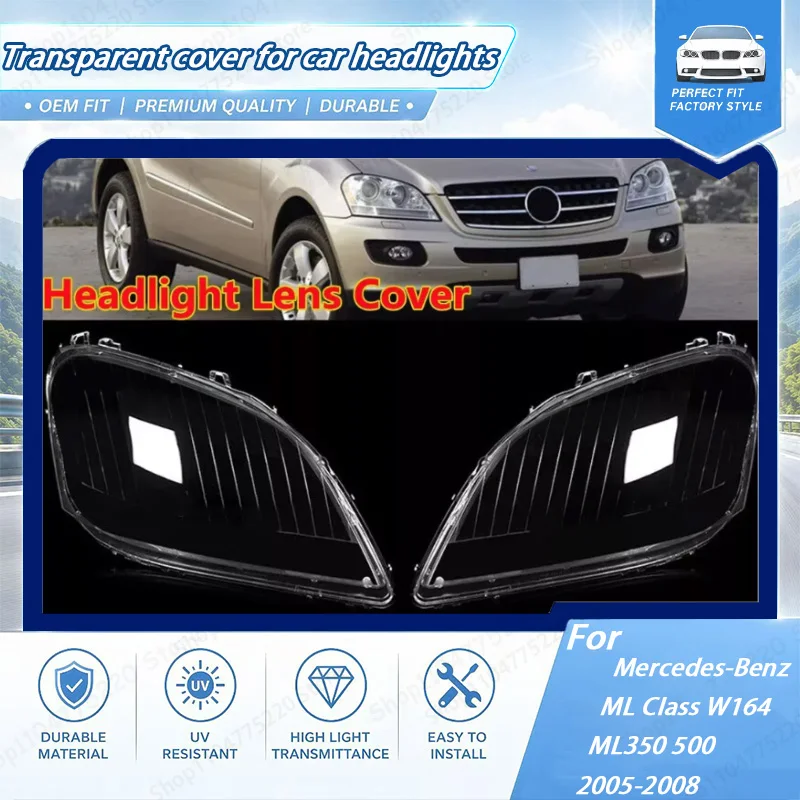 For Mercedes-Benz ML Class W164 ML350 500 2005-2008 Left/Right Headlight Lens Cover Head Light Transparent Lampshade Shell Glass
For Mercedes-Benz ML Class W164 ML350 500 2005-2008 Left/Right Headlight Lens Cover Head Light Transparent Lampshade Shell Glass
