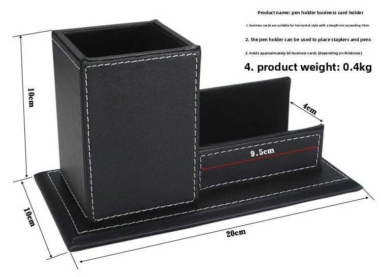 Pen Holder Office Creative Solid Color Office Leather Pen Holder Business Card Holder Stationery Set Desktop Storage Box
Pen Holder Office Creative Solid Color Office Leather Pen Holder Business Card Holder Stationery Set Desktop Storage Box