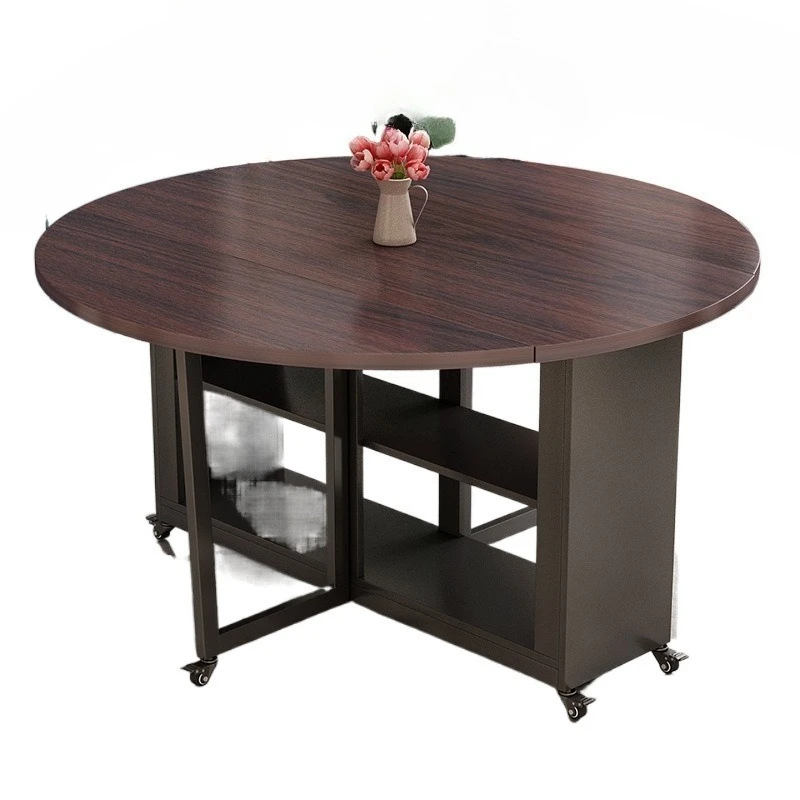 Folding table, dining table for household use, small apartment, multi-functional, round mobile eating table
Folding table, dining table for household use, small apartment, multi-functional, round mobile eating table