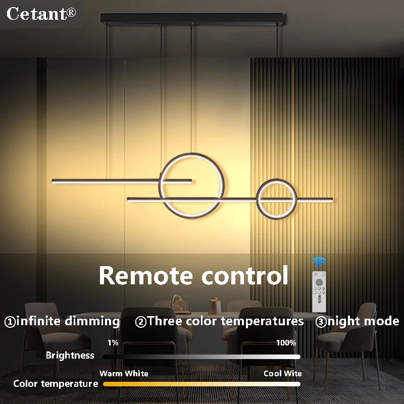 Smart LED Pendant Light Remote Control Adjustable Color Temperature Brightness Restaurant Living Room Bedroom Home Led Lighting
Smart LED Pendant Light Remote Control Adjustable Color Temperature Brightness Restaurant Living Room Bedroom Home Led Lighting