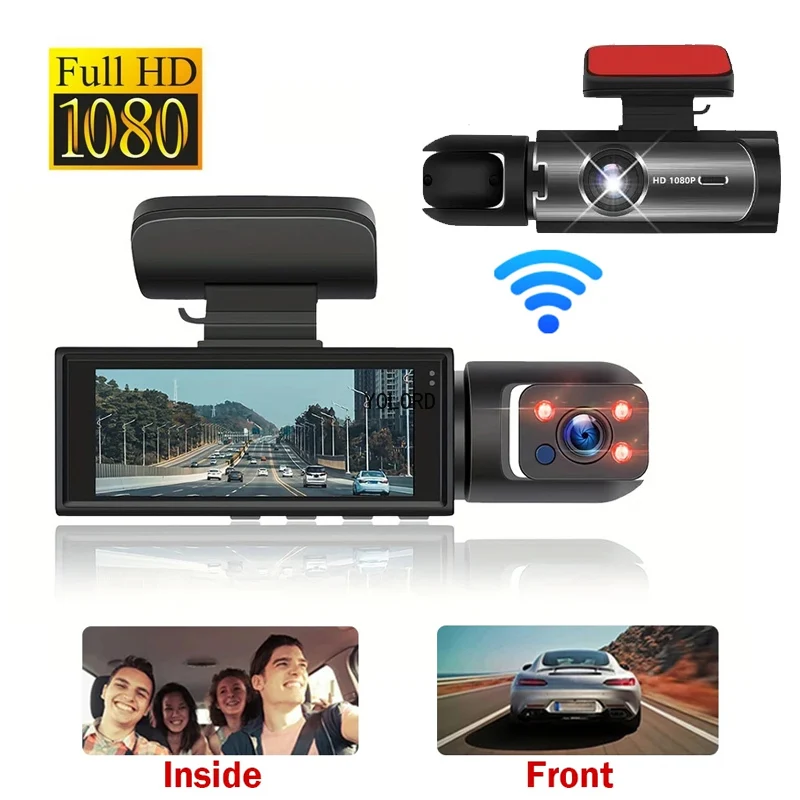 Dual Lens WIFI Rotating Car DVR Dash Camera Black Box 1080P Video Recorder Night Vision Dashcam Car Accessories
Dual Lens WIFI Rotating Car DVR Dash Camera Black Box 1080P Video Recorder Night Vision Dashcam Car Accessories