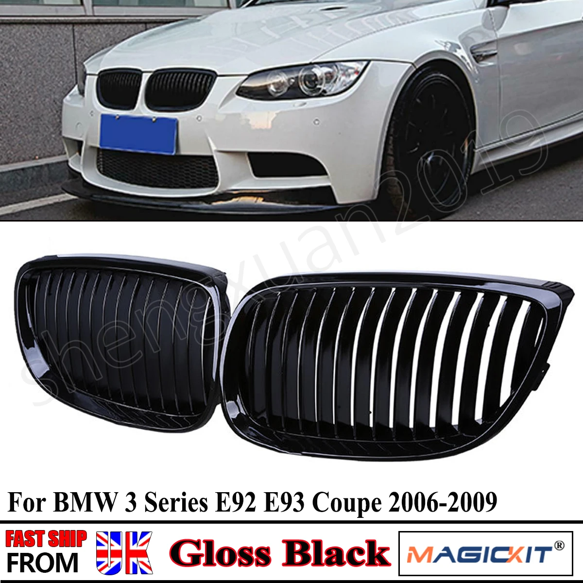 Gloss Black Grill For 2006-2010 BMW E92 E93 M3 328i 335i Coupe Front Bumper Racing Grille Front Hood Grill Front Kidney
Gloss Black Grill For 2006-2010 BMW E92 E93 M3 328i 335i Coupe Front Bumper Racing Grille Front Hood Grill Front Kidney