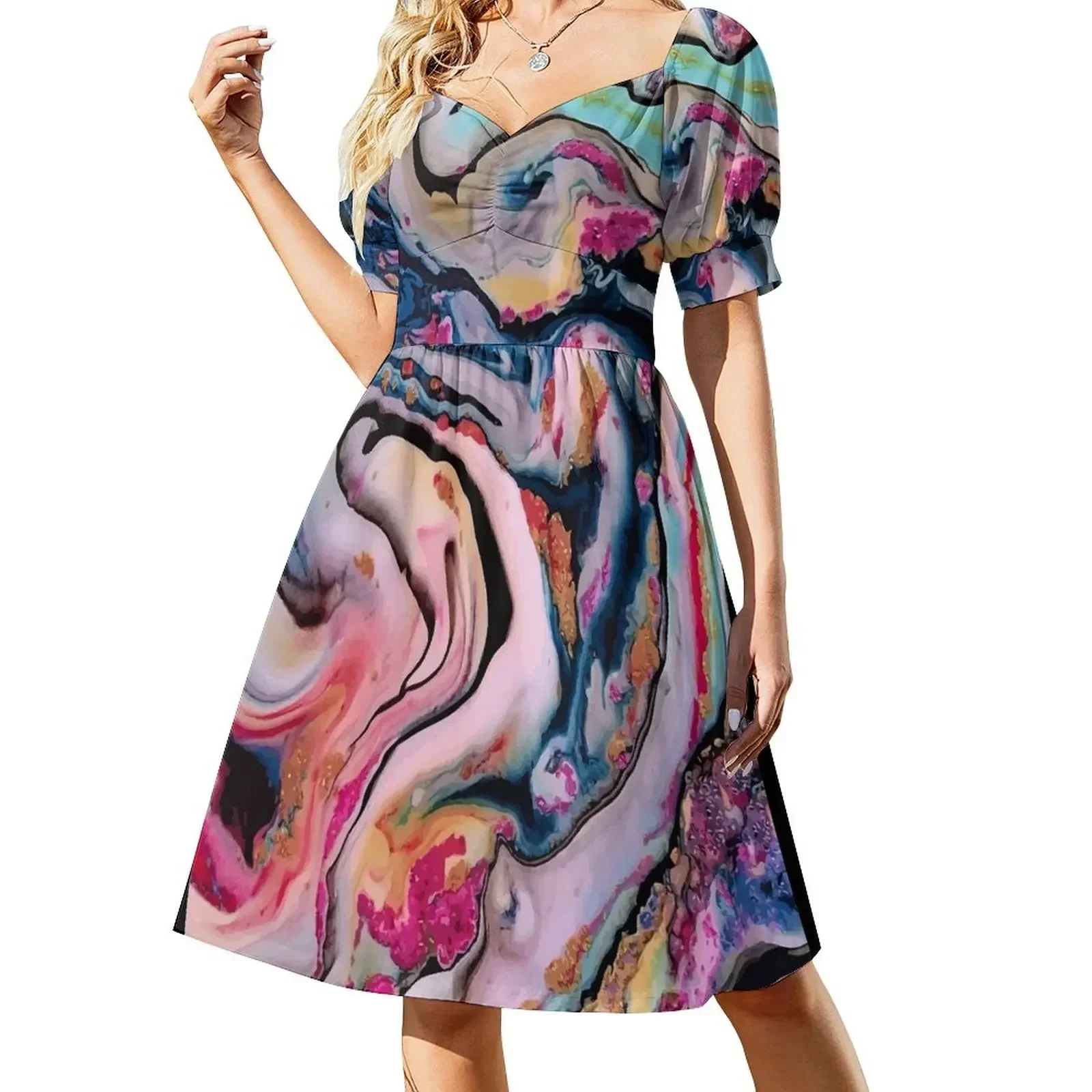 Colorful Fantasy Abstraction Short-Sleeved Dress Women dresses summer dress summer Dress
Colorful Fantasy Abstraction Short-Sleeved Dress Women dresses summer dress summer Dress