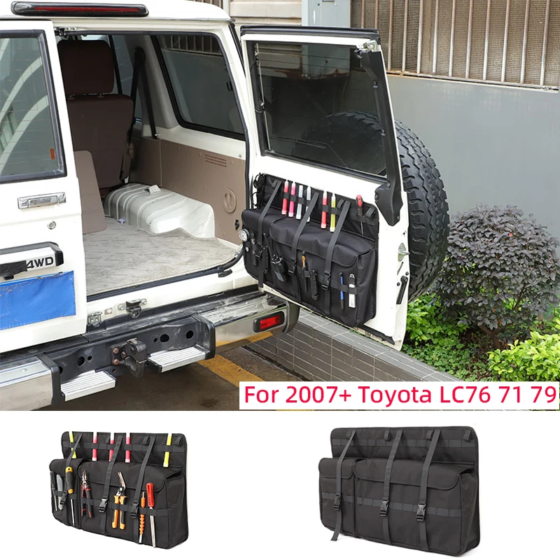 For 2007+ Toyota LC76 71 79 Oxford cloth black car rear tailgate storage bag tool hanging bag car trunk organizing accessories
For 2007+ Toyota LC76 71 79 Oxford cloth black car rear tailgate storage bag tool hanging bag car trunk organizing accessories