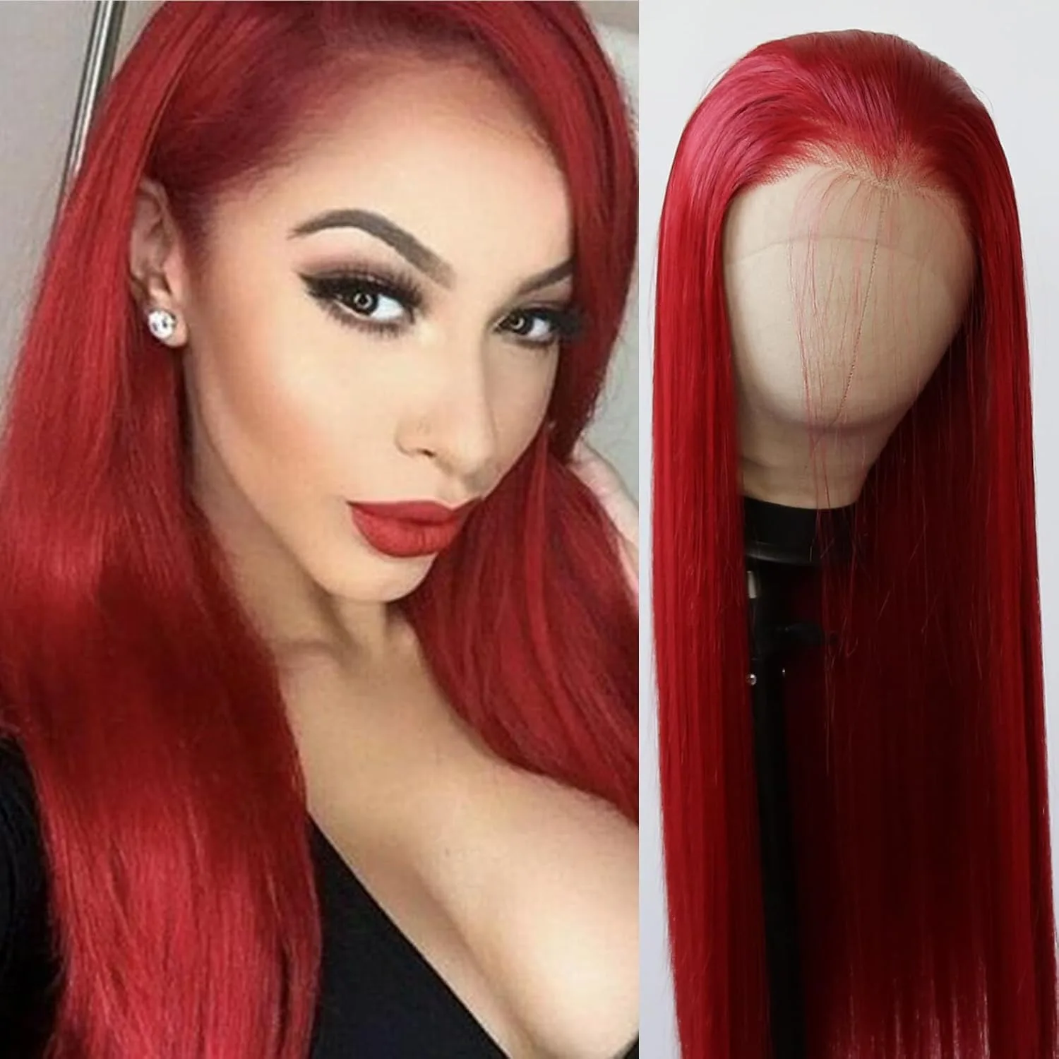 Bright Red Long Straight Hair Lace Frontal Wig Glueless Synthetic Lace Front Wigs Cosplay for Fashion Women Free Part 28 32 Inch
Bright Red Long Straight Hair Lace Frontal Wig Glueless Synthetic Lace Front Wigs Cosplay for Fashion Women Free Part 28 32 Inch