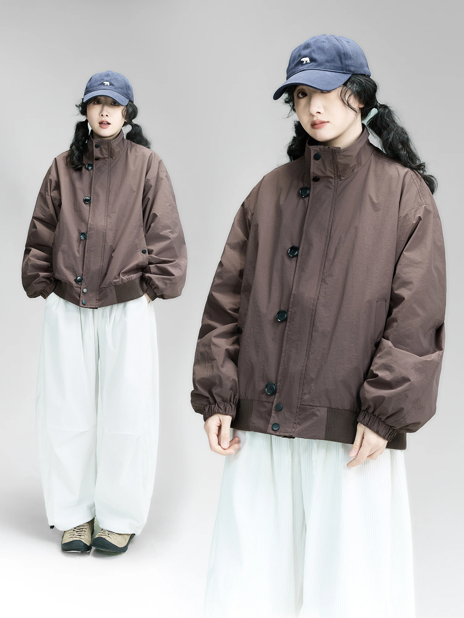 Spring Summer Original High-End Japanese Style Retro Stand Collar Short Jacket Loose Workwear Jacket Trendy Women's Fashion
Spring Summer Original High-End Japanese Style Retro Stand Collar Short Jacket Loose Workwear Jacket Trendy Women's Fashion