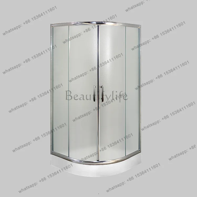 Household arc fan shower room tempered glass dry and wet separation simple room as a whole
Household arc fan shower room tempered glass dry and wet separation simple room as a whole