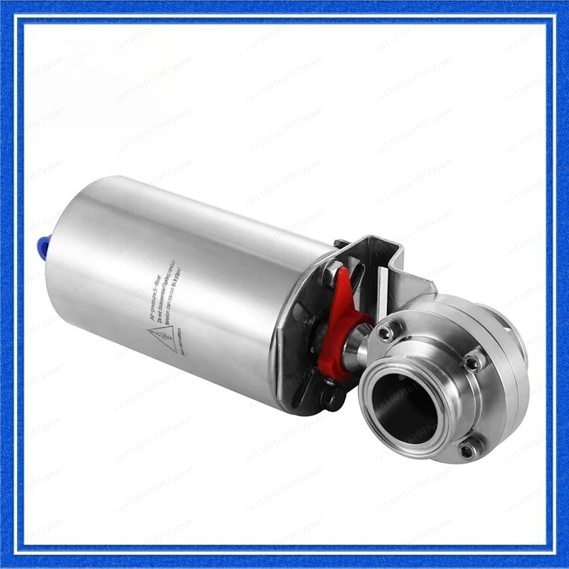 304 Sanitary Grade Pneumatic Butterfly Valve, Stainless Steel Clamp Type with Vertical Single-Acting Manual Override
304 Sanitary Grade Pneumatic Butterfly Valve, Stainless Steel Clamp Type with Vertical Single-Acting Manual Override