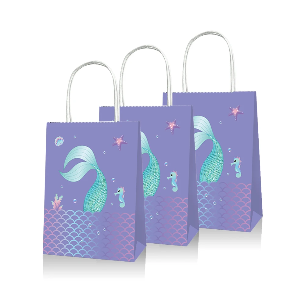 BD024 12Pcs Sweet Girls Cartoon Sea Mermaid Birthday Party Portable Packing Tote Paper Gift Bags Baby Shower Party Decorations
BD024 12Pcs Sweet Girls Cartoon Sea Mermaid Birthday Party Portable Packing Tote Paper Gift Bags Baby Shower Party Decorations