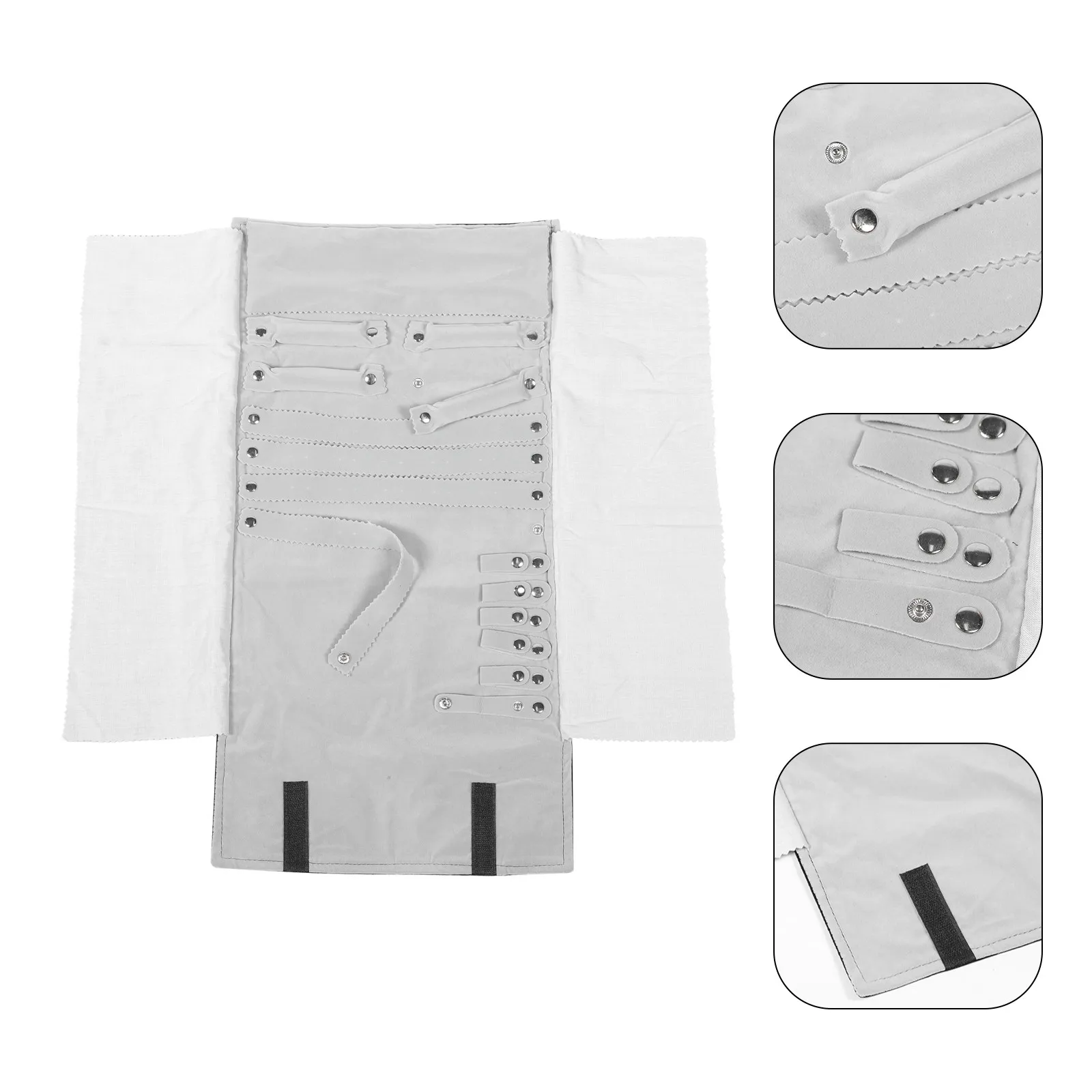 Luxury Jewelry Roll Bag Fabric Construction Grey Lining Stores 12 Rings Earrings 6 Bracelets Perfect for Travel and
Luxury Jewelry Roll Bag Fabric Construction Grey Lining Stores 12 Rings Earrings 6 Bracelets Perfect for Travel and