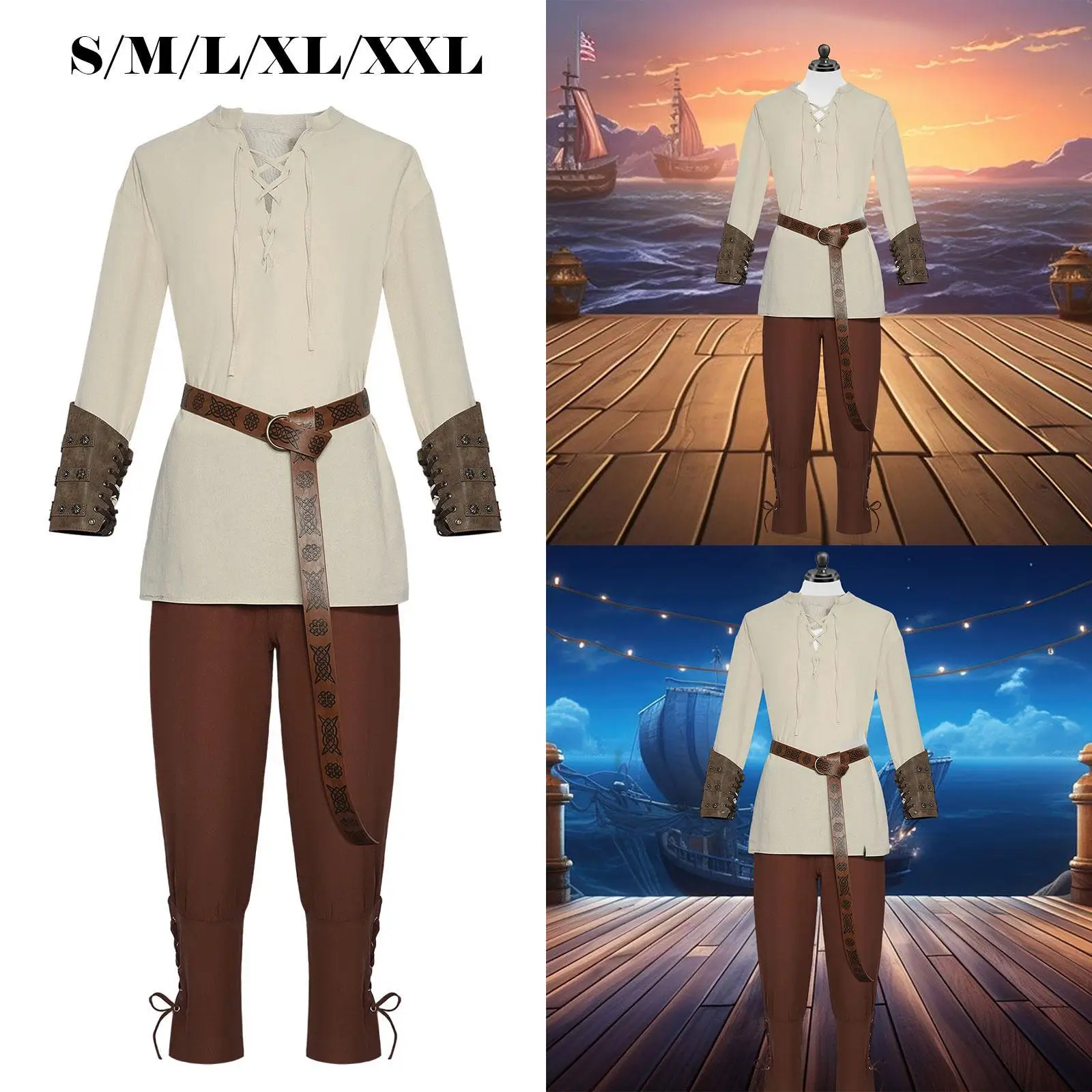 4x Men's Renaissance Costume Men Renaissance Outfit Uniform Suit for Halloween Role Playing Shows Carnival Theater Daily Wear
4x Men's Renaissance Costume Men Renaissance Outfit Uniform Suit for Halloween Role Playing Shows Carnival Theater Daily Wear