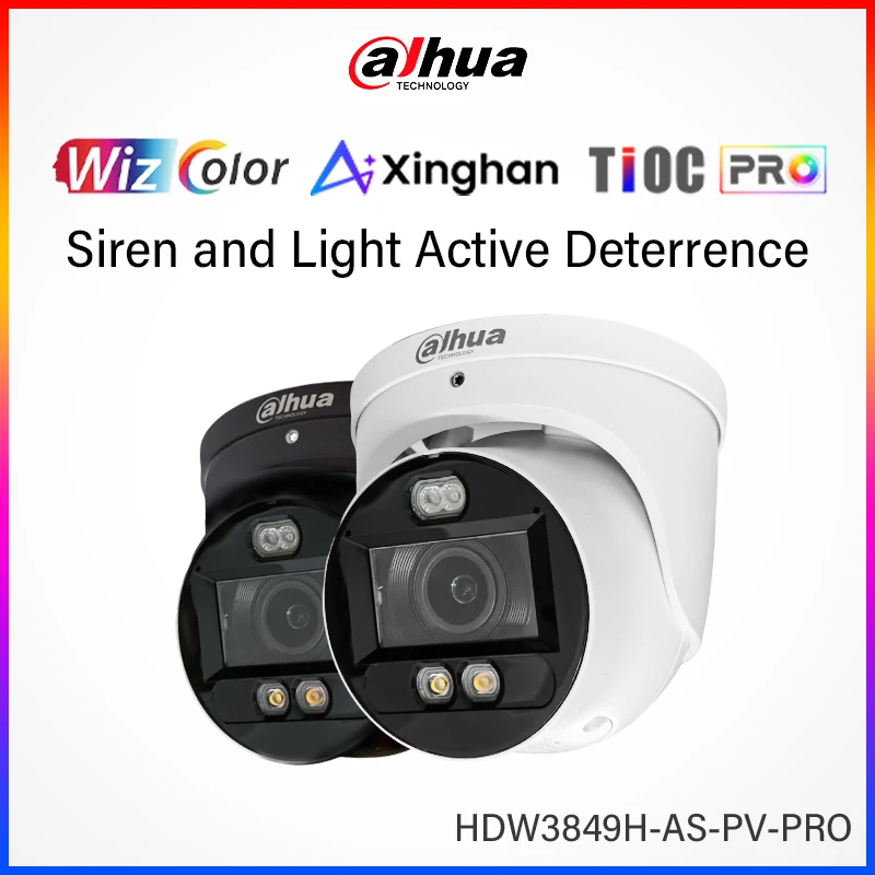 Dahua Original 8MP WizColor Red Blue Sound Light Alarm Camera Smart Ai Detection Two way Talk CCTV TIOC POE HDW3849H-AS-PV-PRO
Dahua Original 8MP WizColor Red Blue Sound Light Alarm Camera Smart Ai Detection Two way Talk CCTV TIOC POE HDW3849H-AS-PV-PRO