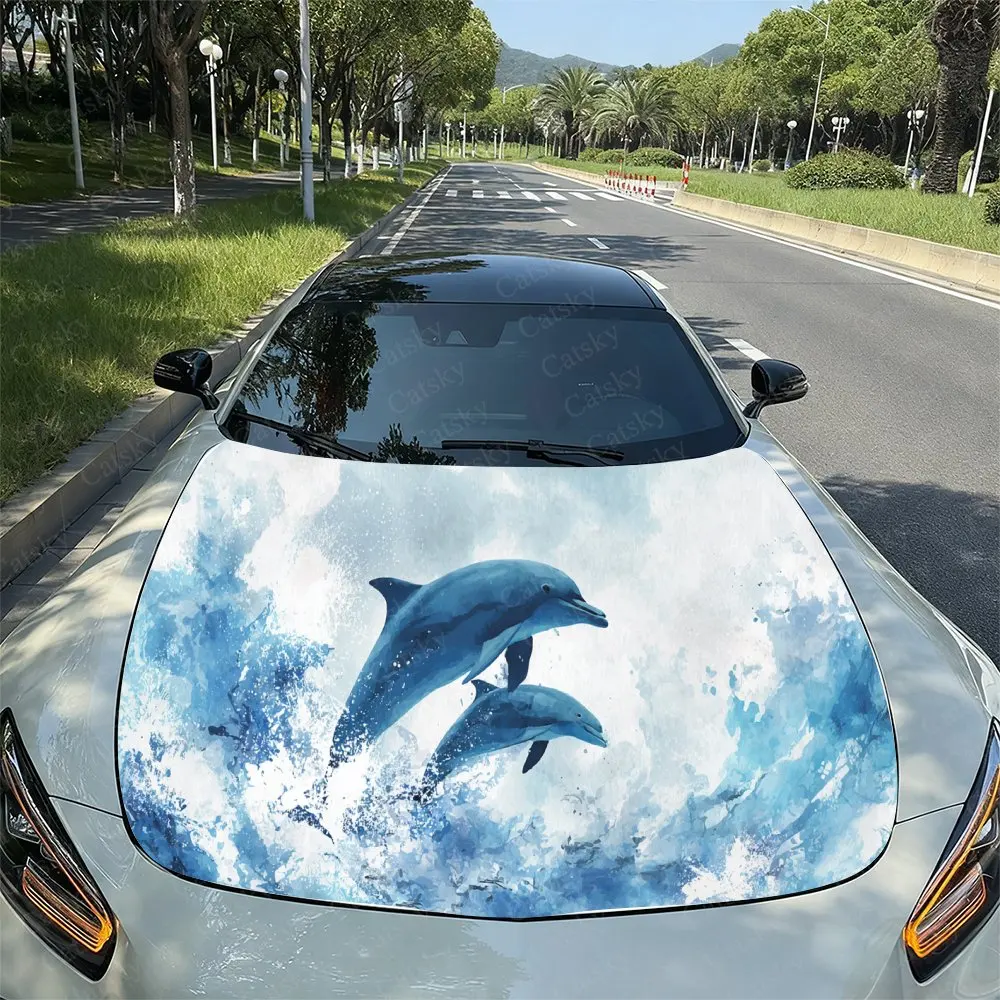 Blue Wave Dolphin Pattern PVC Car Hood Wraps, Self-Adhesive Waterproof Car Bonnet Decal Sticker, Car Decoration Protection Stick
Blue Wave Dolphin Pattern PVC Car Hood Wraps, Self-Adhesive Waterproof Car Bonnet Decal Sticker, Car Decoration Protection Stick