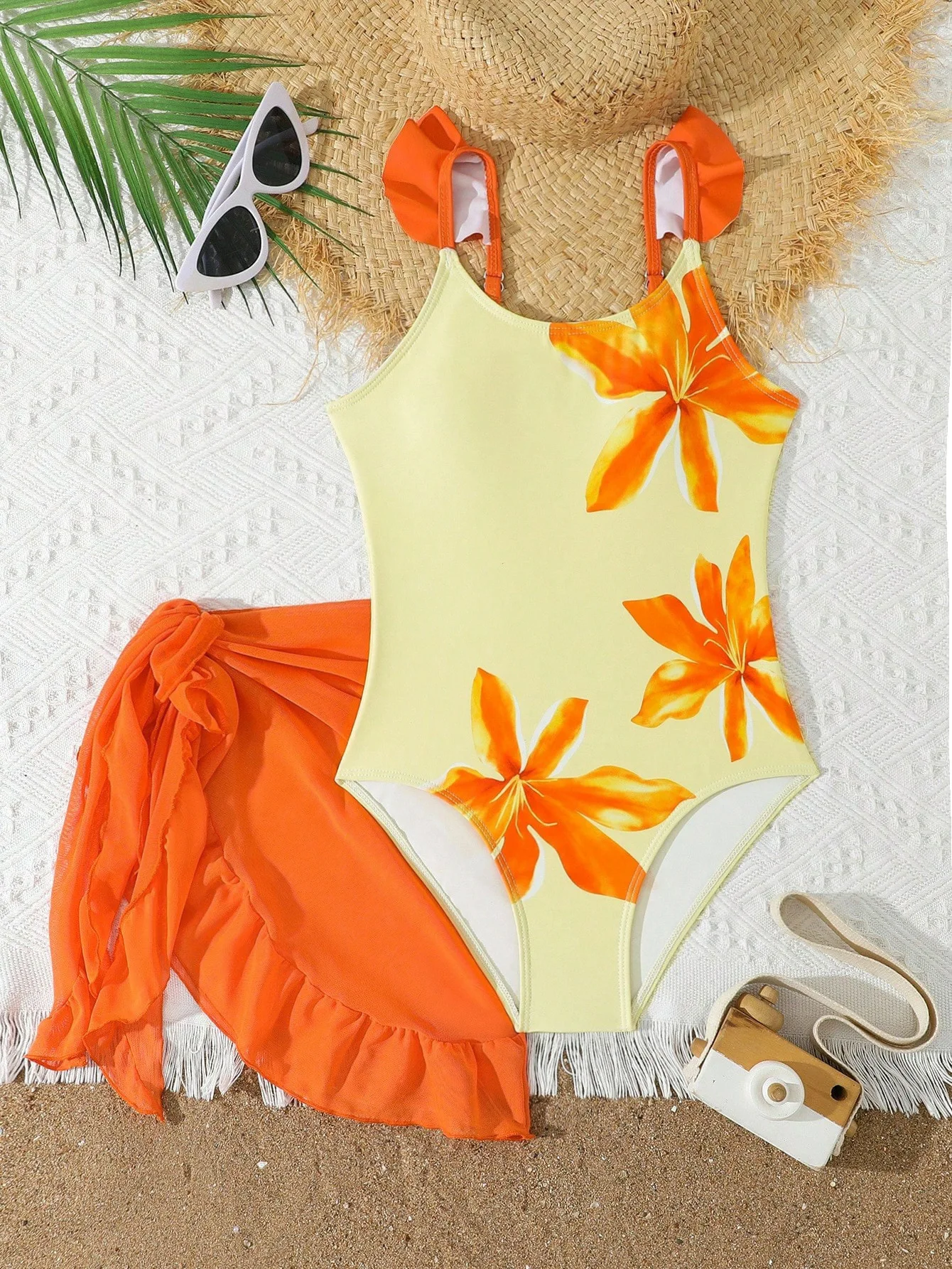 Girls One Piece Swimsuit with Skirt 8-12 Year Kids Swim Suit Teenagers Children's Swimwear Floral Bathing Suits Beachwear Yellow
Girls One Piece Swimsuit with Skirt 8-12 Year Kids Swim Suit Teenagers Children's Swimwear Floral Bathing Suits Beachwear Yellow