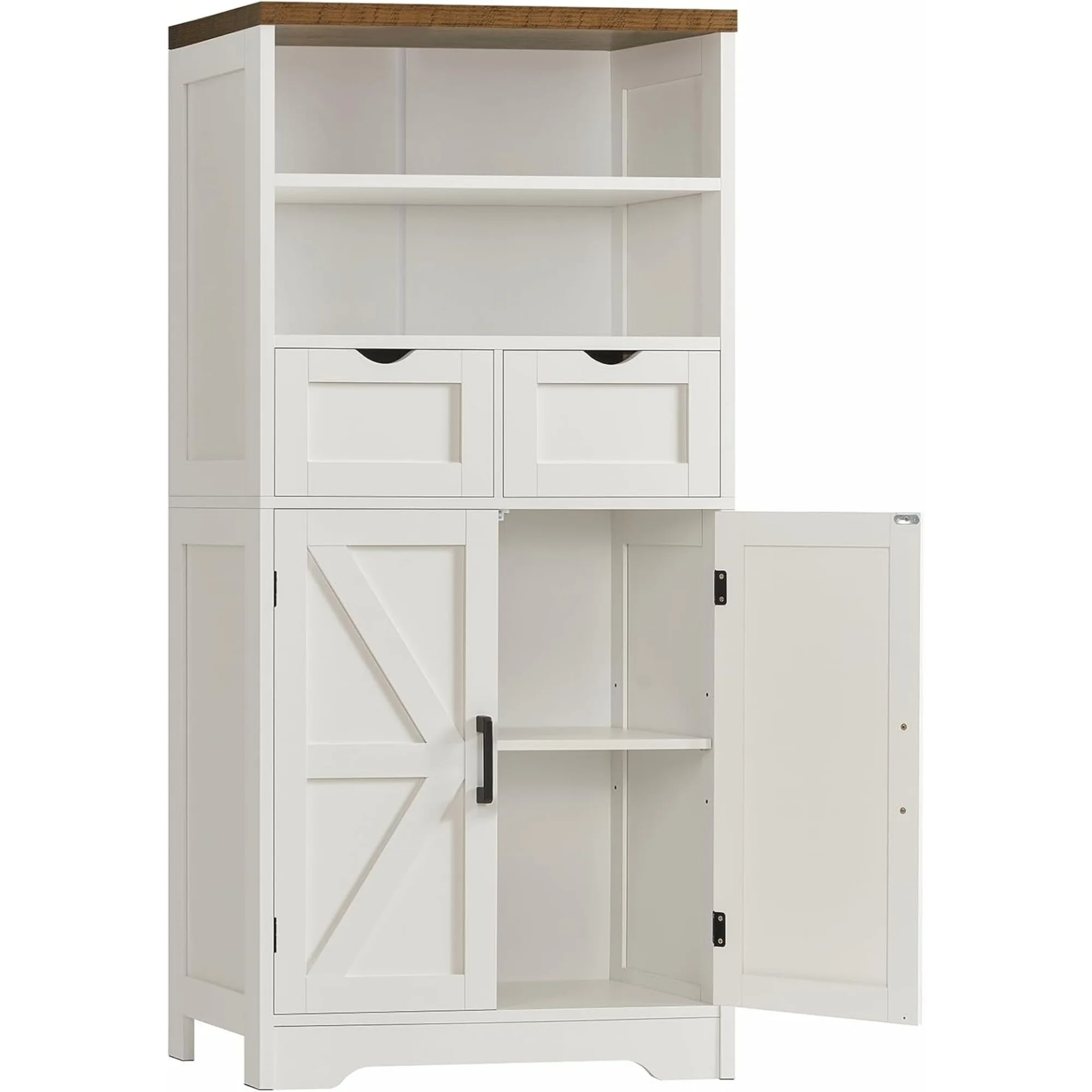 Storage Cabinet with Doors & 2 Drawers, Kitchen Cabinet with Adjustable Shelf, Pantry Cabinets, Bathroom Cabinets, for Living Room, Entryway, Home Office, White
Storage Cabinet with Doors & 2 Drawers, Kitchen Cabinet with Adjustable Shelf, Pantry Cabinets, Bathroom Cabinets, for Living Room, Entryway, Home Office, White