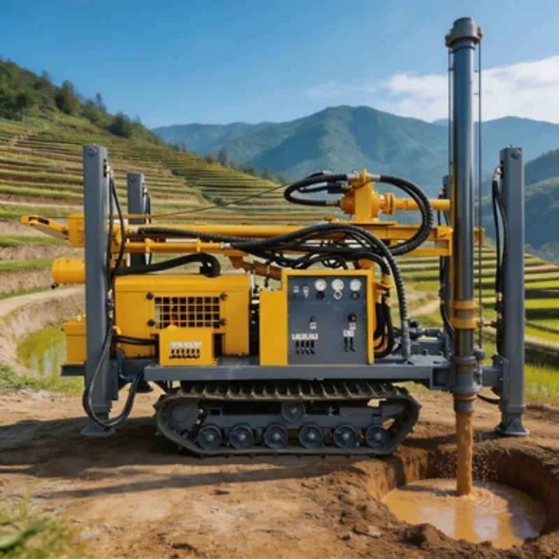 Fully Hydraulic Pneumatic Water Well Drill Rig 300m Tracked DTH Drilling Machine for Mining Exploration
Fully Hydraulic Pneumatic Water Well Drill Rig 300m Tracked DTH Drilling Machine for Mining Exploration