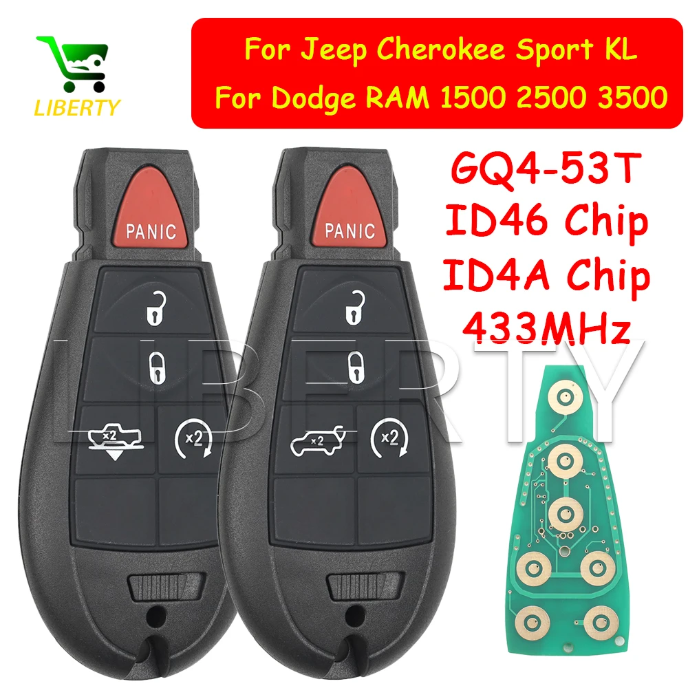 Liberty GQ4-53T ID46/4A чип 433 МГц смарт-брелок для удаленной карты для Jeep Cherokee Sport KL для Dodge RAM 1500 2500 3500 4500
Liberty GQ4-53T ID46/4A чип 433 МГц смарт-брелок для удаленной карты для Jeep Cherokee Sport KL для Dodge RAM 1500 2500 3500 4500