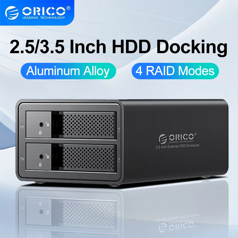 ORICO 2.5/3.5 Inch HDD Docking Station SATA To USB 3.0 External Hard Drive for 3.5 Inch Aluminum Enclosure with 4 RAID Modes
ORICO 2.5/3.5 Inch HDD Docking Station SATA To USB 3.0 External Hard Drive for 3.5 Inch Aluminum Enclosure with 4 RAID Modes
