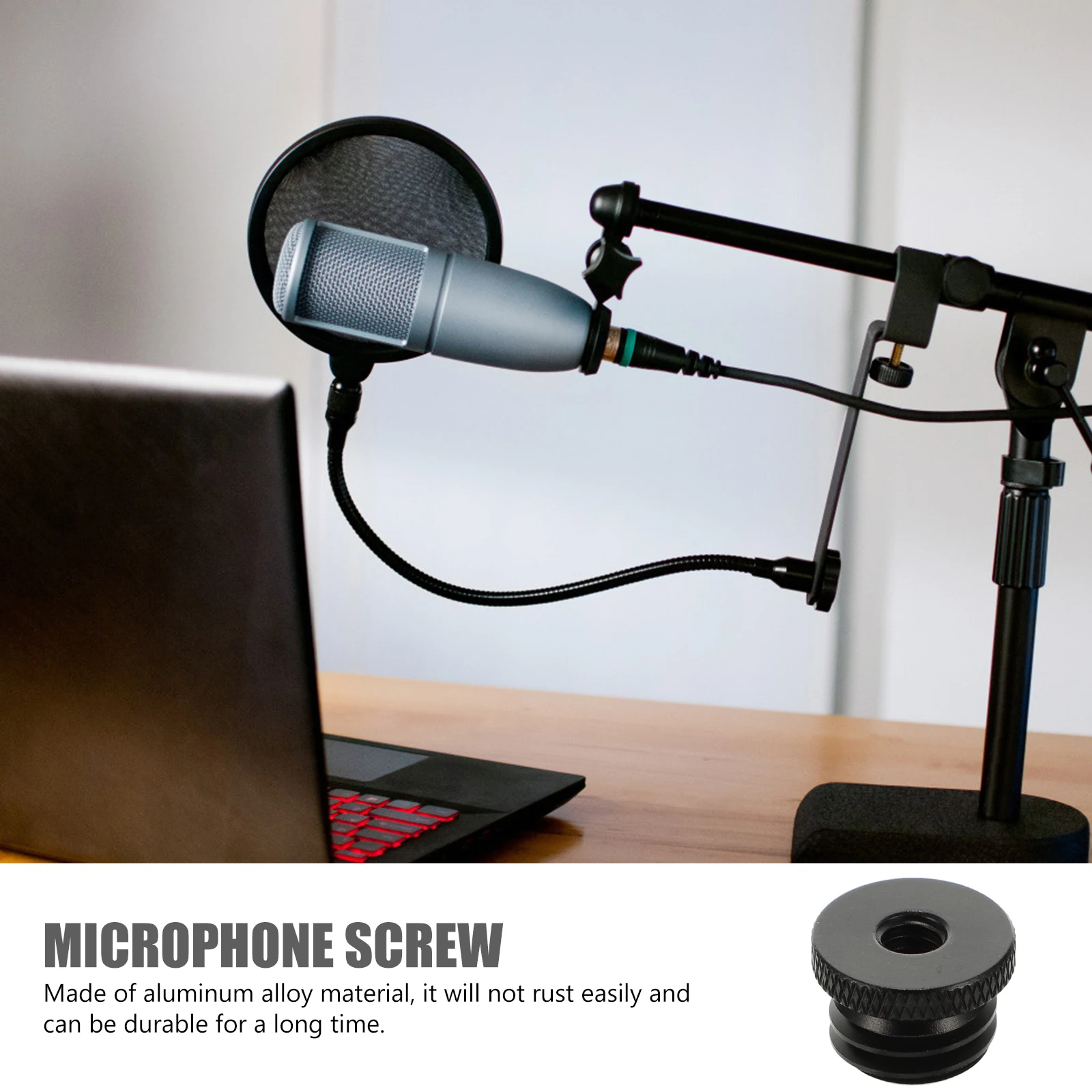 3Pcs Conversion Screw Adapter for Microphone Stand Tripod Mount Male to Female Thread Sturdy and Lightweight Design
3Pcs Conversion Screw Adapter for Microphone Stand Tripod Mount Male to Female Thread Sturdy and Lightweight Design