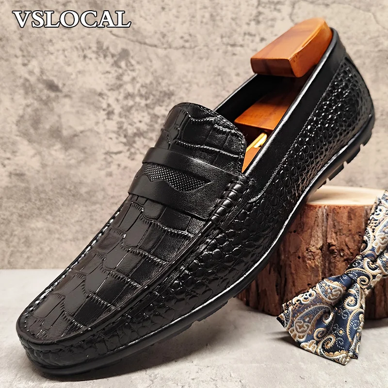 Мужские туфли класса люкс, черные и коричневые, без шнурков, с принтом под крокодила, повседневные, для офиса, свадьбы, банкета, кожаные лоферы для мужчин
Мужские туфли класса люкс, черные и коричневые, без шнурков, с принтом под крокодила, повседневные, для офиса, свадьбы, банкета, кожаные лоферы для мужчин
