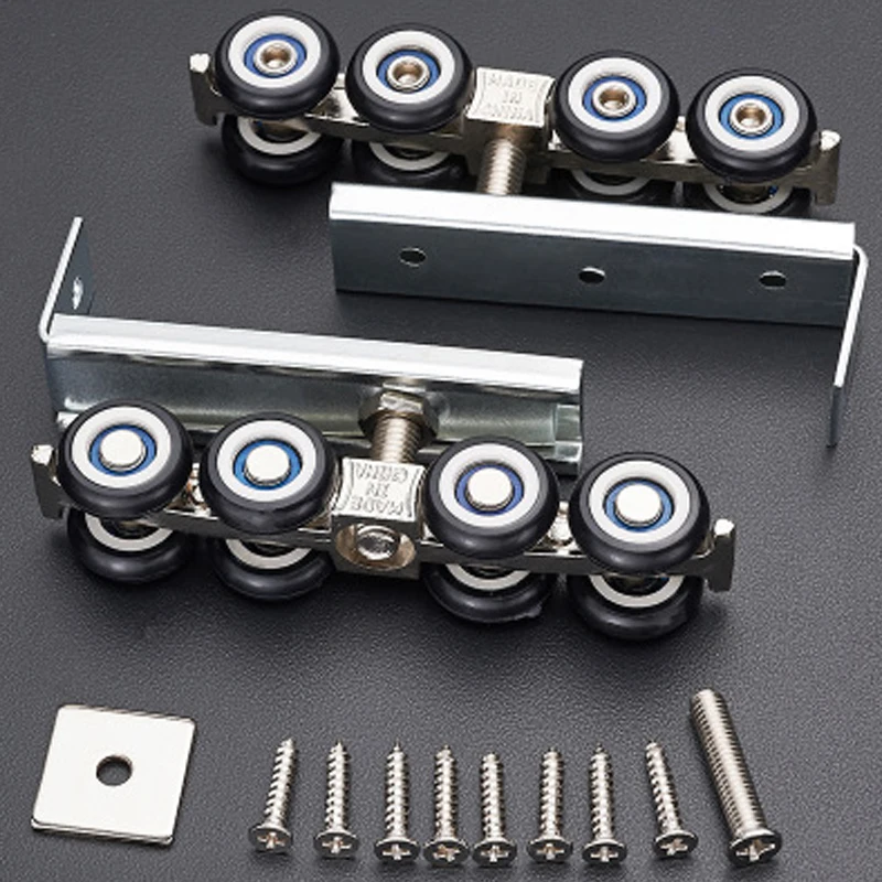1 Pair/set Cold Rolled Steel Sliding Wooden Door Closet Hardware Kit Door Wheels Roller 8 Wheels Hangers Roller
1 Pair/set Cold Rolled Steel Sliding Wooden Door Closet Hardware Kit Door Wheels Roller 8 Wheels Hangers Roller