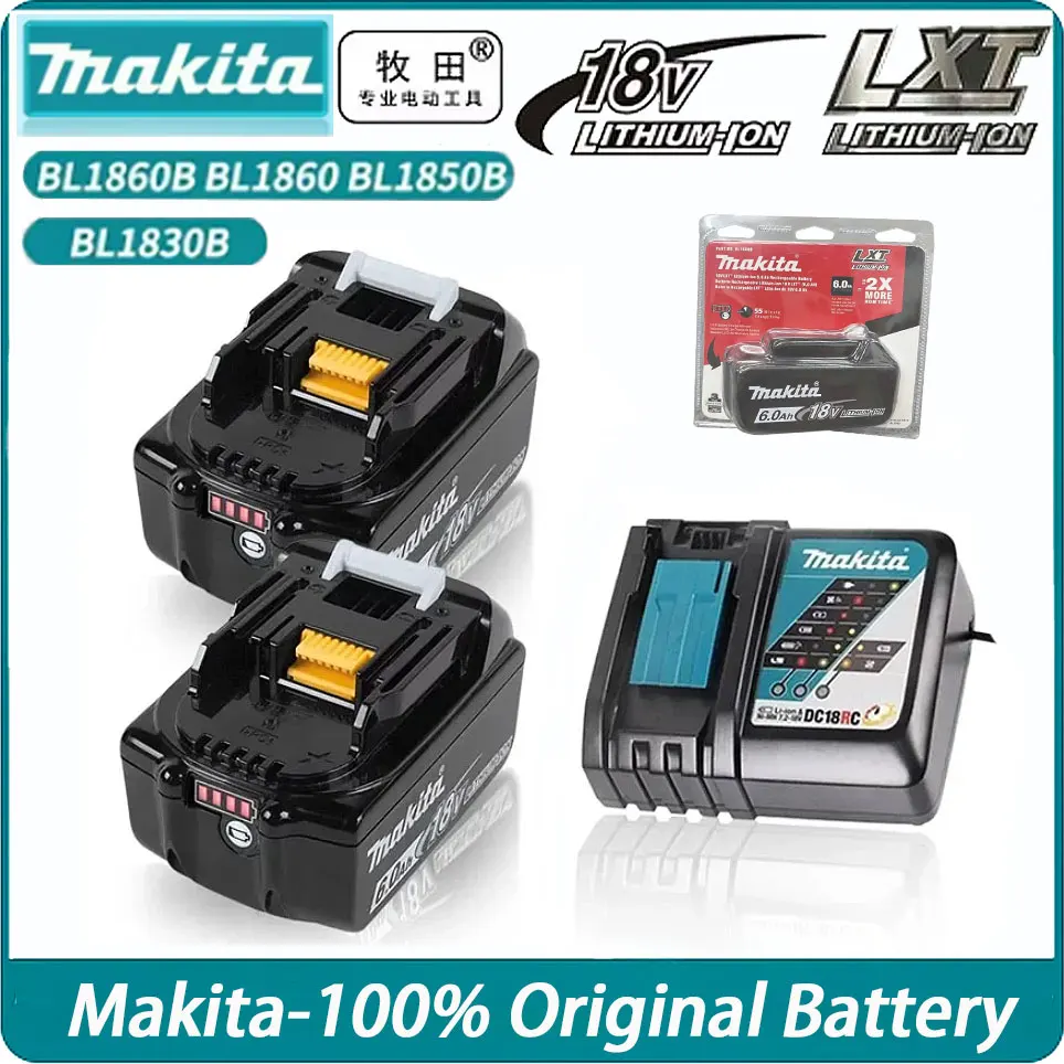 Original/Genuine 6Ah/5Ah/3Ah Makita 18V Makita Battery BL1860 BL1850B BL1850 BL1840 BL1830B Replacement Lithium 18V Battery
Original/Genuine 6Ah/5Ah/3Ah Makita 18V Makita Battery BL1860 BL1850B BL1850 BL1840 BL1830B Replacement Lithium 18V Battery