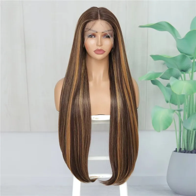 Highlight Colored T-Part Long Straight Soft Natural Daily Hair Wig Lace Front Synthetic Wigs for Women
Highlight Colored T-Part Long Straight Soft Natural Daily Hair Wig Lace Front Synthetic Wigs for Women