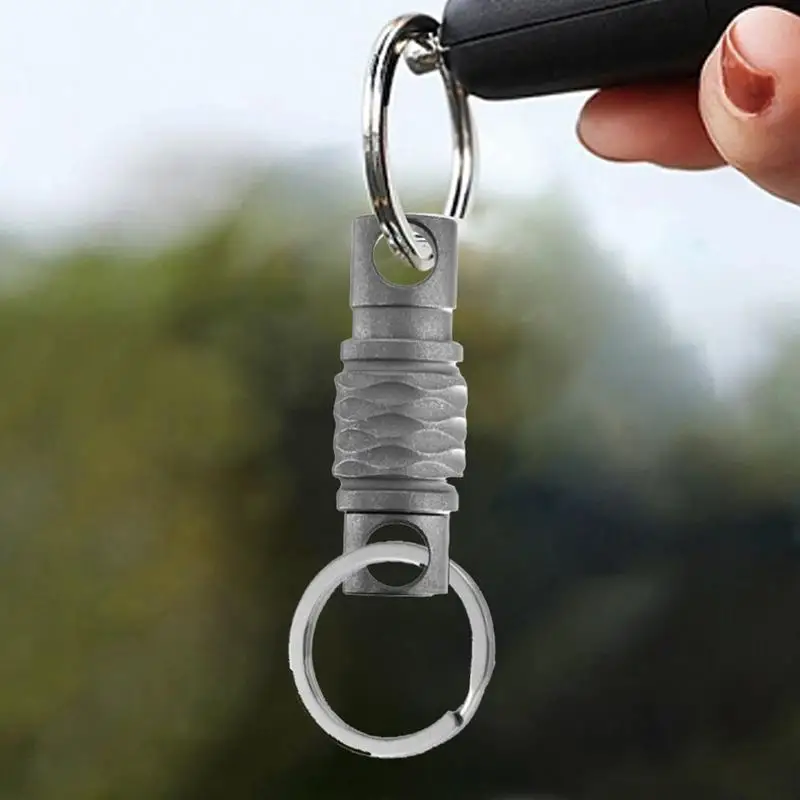 Titanium Alloy Keychain Key Holder Quick Release Metal Keychain Spring Lock Car Key Ring Rotating Buckle Detachable Key Chain
Titanium Alloy Keychain Key Holder Quick Release Metal Keychain Spring Lock Car Key Ring Rotating Buckle Detachable Key Chain