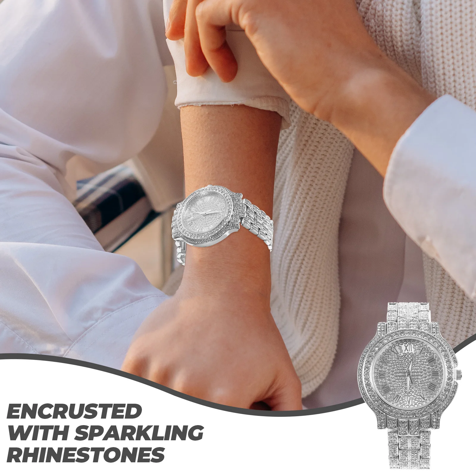 Rhinestone Ladies Elegant Stylish Adjustable Belt Casual Exquisite Ornament Holiday Gift For Women Fashionable Female Wrist
Rhinestone Ladies Elegant Stylish Adjustable Belt Casual Exquisite Ornament Holiday Gift For Women Fashionable Female Wrist