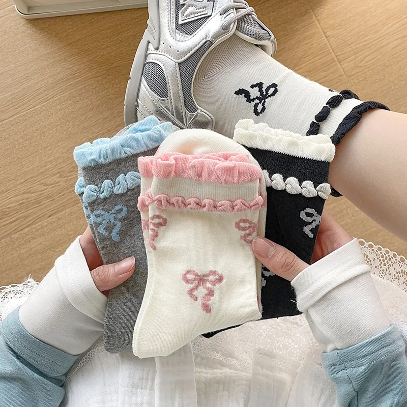 8 pairs Spring Summer New Fashion Middle Socks Bow Breathable Sweat Absorbing Women's Socks Simple Comfortable Socks
8 pairs Spring Summer New Fashion Middle Socks Bow Breathable Sweat Absorbing Women's Socks Simple Comfortable Socks