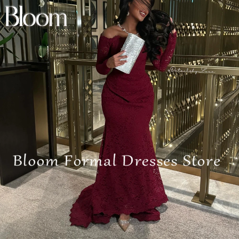 Bloom Customized Off Shoulder Ankle Length Mermaid Solid Color Floor Length Long Sleeves Lace Classic Celebrity Dress Charming
Bloom Customized Off Shoulder Ankle Length Mermaid Solid Color Floor Length Long Sleeves Lace Classic Celebrity Dress Charming