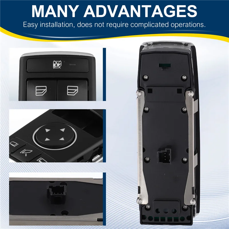 Левая главная панель переключателя стеклоподъемника автомобиля со складной A2049055402 A1669054400 для C200 C260 E260 E300
Левая главная панель переключателя стеклоподъемника автомобиля со складной A2049055402 A1669054400 для C200 C260 E260 E300