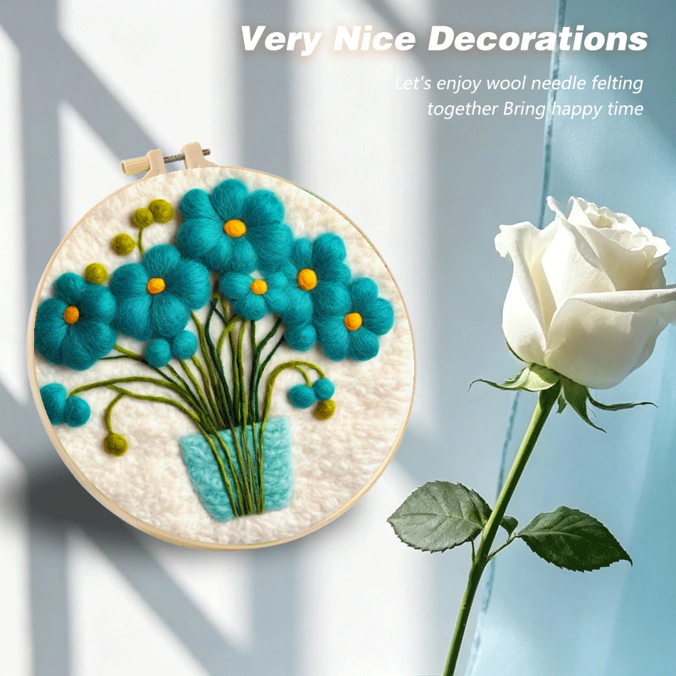 RUOPOTY 20x20cm Vase Needle Felting Kit Handmade Embroidery Supplies Flower Felt Kits For Beginners Interior Art Kits For Adults
RUOPOTY 20x20cm Vase Needle Felting Kit Handmade Embroidery Supplies Flower Felt Kits For Beginners Interior Art Kits For Adults