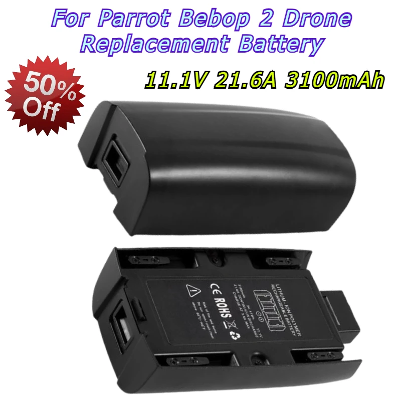 11.1V 21.6A 3100mAh High-capacity Drone Battery for Parrot Bebop 2 Drone Replacement Battery
11.1V 21.6A 3100mAh High-capacity Drone Battery for Parrot Bebop 2 Drone Replacement Battery