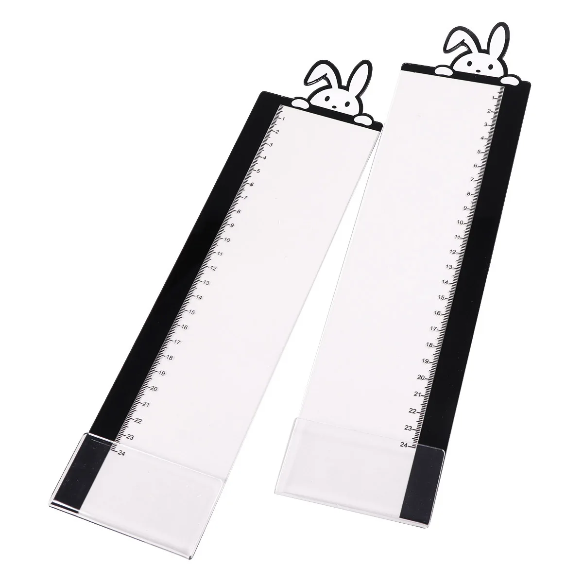 2Pcs Monitor Memo Board Transparent Acrylic Message Pad Rabbit Shape Sticker Note Holder for Computer Screen Side Desktop