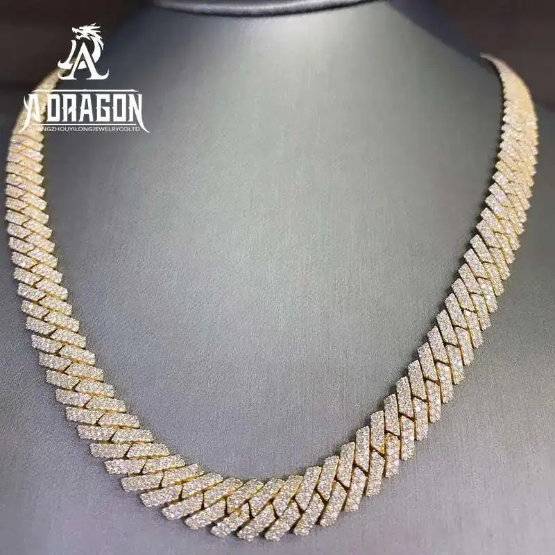 Модное ожерелье Iced Out на заказ, муассанитовая цепочка проходит для тестера бриллиантов, кубинский браслет в стиле хип-хоп
Модное ожерелье Iced Out на заказ, муассанитовая цепочка проходит для тестера бриллиантов, кубинский браслет в стиле хип-хоп