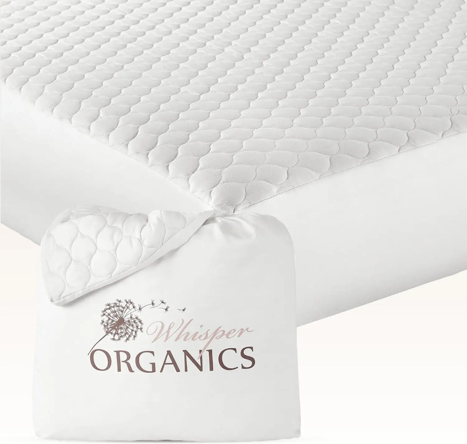 Organic Cotton Mattress Pad - Breathable Cooling Protector King Size - 300GSM Quilted Machine Washable - GOTS Certified (White, King)
Organic Cotton Mattress Pad - Breathable Cooling Protector King Size - 300GSM Quilted Machine Washable - GOTS Certified (White, King)