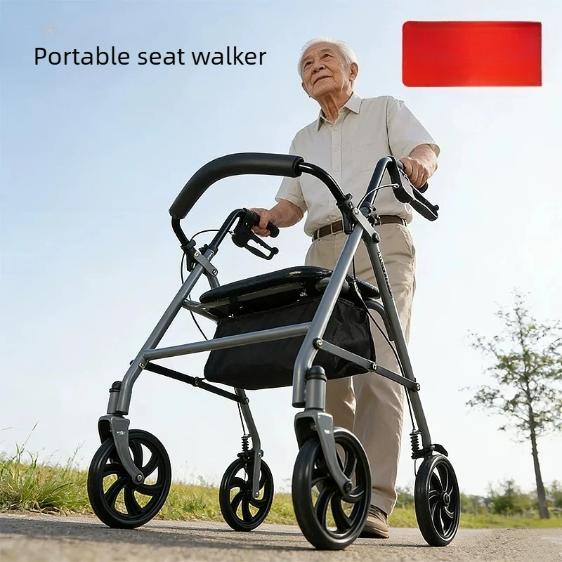 4 Wheel Rollator Walker with Seat for Seniors Ultra Light 7.5kg Foldable Anti Rollback Shopping Trolley Mobility Aid Pushable
4 Wheel Rollator Walker with Seat for Seniors Ultra Light 7.5kg Foldable Anti Rollback Shopping Trolley Mobility Aid Pushable