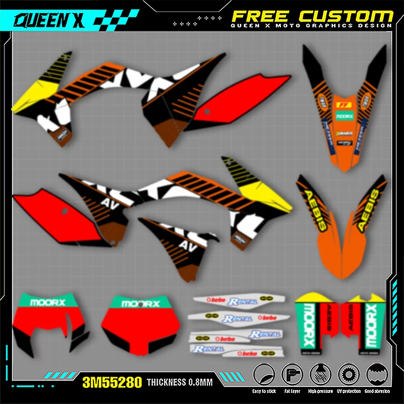 Наклейки с графикой мотоцикла QUEEN X MOTO MX для KTM SX SXF 2011 2012 EXC XCW 2012 2013, аксессуары для мотокросса 001
Наклейки с графикой мотоцикла QUEEN X MOTO MX для KTM SX SXF 2011 2012 EXC XCW 2012 2013, аксессуары для мотокросса 001