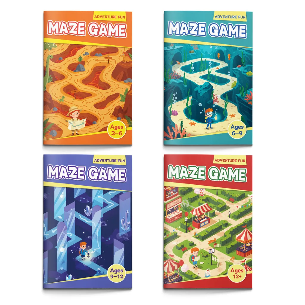 Early Education Maze-Series 11, 4-Book Set (Beginner • Intermediate • Advanced • Challenge)|Ages 3–6, 6–9, 9–12, 12+
Early Education Maze-Series 11, 4-Book Set (Beginner • Intermediate • Advanced • Challenge)|Ages 3–6, 6–9, 9–12, 12+