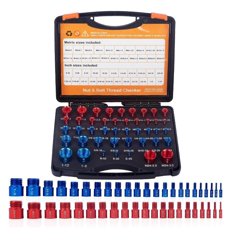 Nut and Thread Checker Practical Thread Checker Box Easy to Use Thread Checker Inch and Metric Identifiers Gauges
Nut and Thread Checker Practical Thread Checker Box Easy to Use Thread Checker Inch and Metric Identifiers Gauges