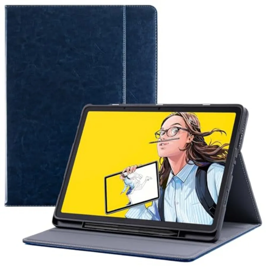 Case for Wacom Movinkpad 11 Tablet, with Pen Holder and Pocket/Hand Strap, Multiple Angles Viewing Stand, PU Leather Protective
Case for Wacom Movinkpad 11 Tablet, with Pen Holder and Pocket/Hand Strap, Multiple Angles Viewing Stand, PU Leather Protective