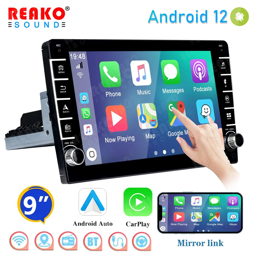 REAKOSOUND Universal 1 Din 9 Inch Android 12 Multimedia Player Touch Screen Bluetooth WiFi Carplay Car Stereo Navigation Radio
REAKOSOUND Universal 1 Din 9 Inch Android 12 Multimedia Player Touch Screen Bluetooth WiFi Carplay Car Stereo Navigation Radio