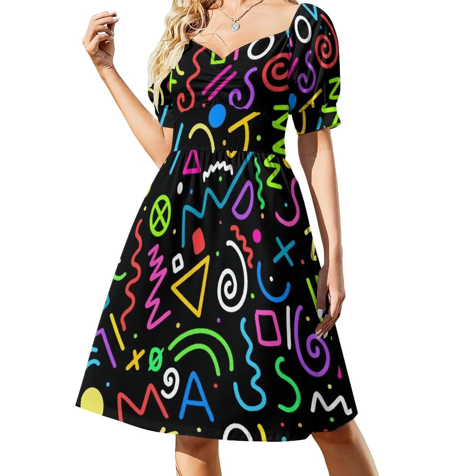 Retro Pop Art Memphis Pattern Sleeveless Dress Summer dresses for women beach outfits for women evening dress ladies dress
Retro Pop Art Memphis Pattern Sleeveless Dress Summer dresses for women beach outfits for women evening dress ladies dress