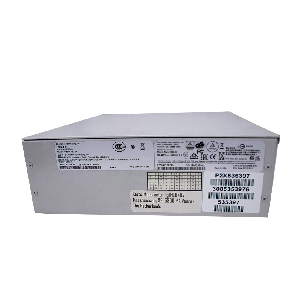 Восстановленный и протестированный колодец 45126243 Встроенный цветной сервер Fiery Controller E200-08 P2x Fiery для X E R O X V80 Versant 80
Восстановленный и протестированный колодец 45126243 Встроенный цветной сервер Fiery Controller E200-08 P2x Fiery для X E R O X V80 Versant 80