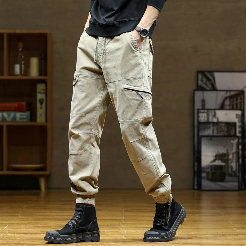 Youth Men's Pure Cotton Workwear Pants Solid Color Elastic Texture Ankle Binding Trendy Multi-Pocket Fashionable Casual Pants
Youth Men's Pure Cotton Workwear Pants Solid Color Elastic Texture Ankle Binding Trendy Multi-Pocket Fashionable Casual Pants