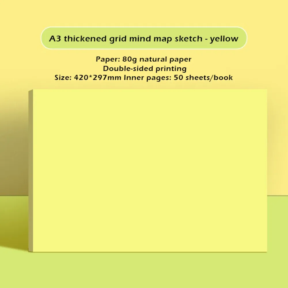 50sheets Simplicity A3 A3 Notebook Tearable Students Writing Notepad Mind Map Planning Legal Pad School Office
50sheets Simplicity A3 A3 Notebook Tearable Students Writing Notepad Mind Map Planning Legal Pad School Office